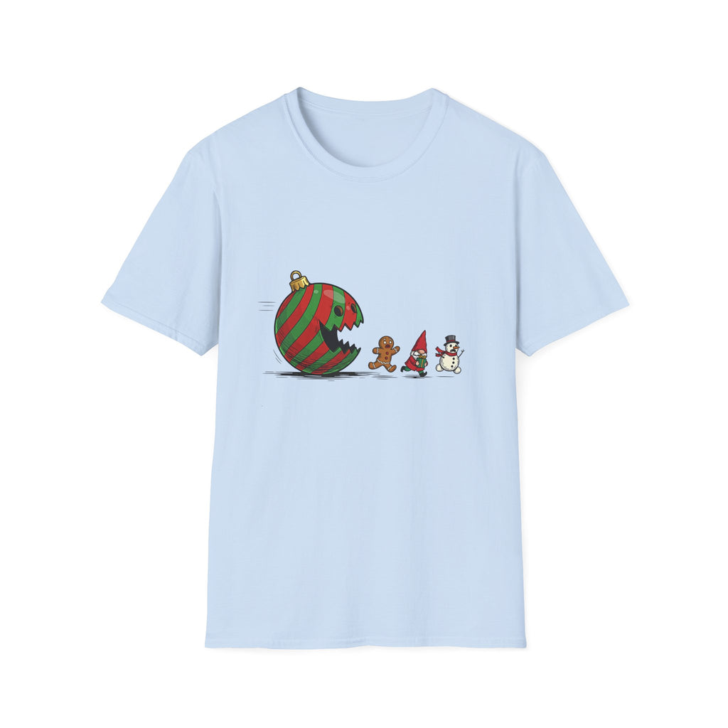 Christmas Ornament PacMan, Gnome, Gingerbread & Snowman Holiday Tee