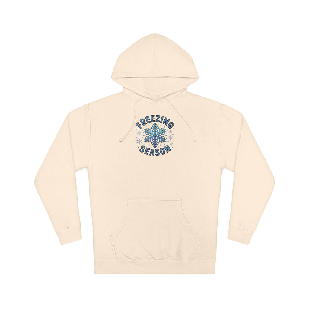 Freezing Season Hoodie — Winter Snowflake Pullover Sweatshirt