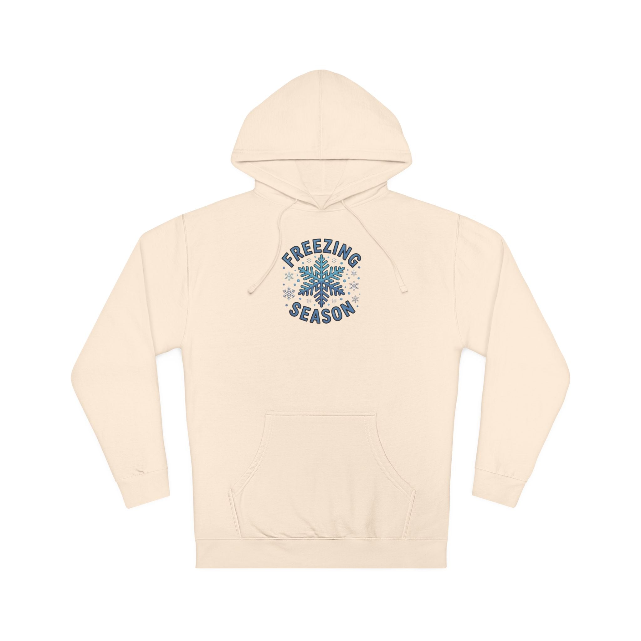 Freezing Season Hoodie — Winter Snowflake Pullover Sweatshirt
