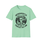 Introverted Antisocial T-Shirt — "Perfect As I Am" Skull Graphic Tee