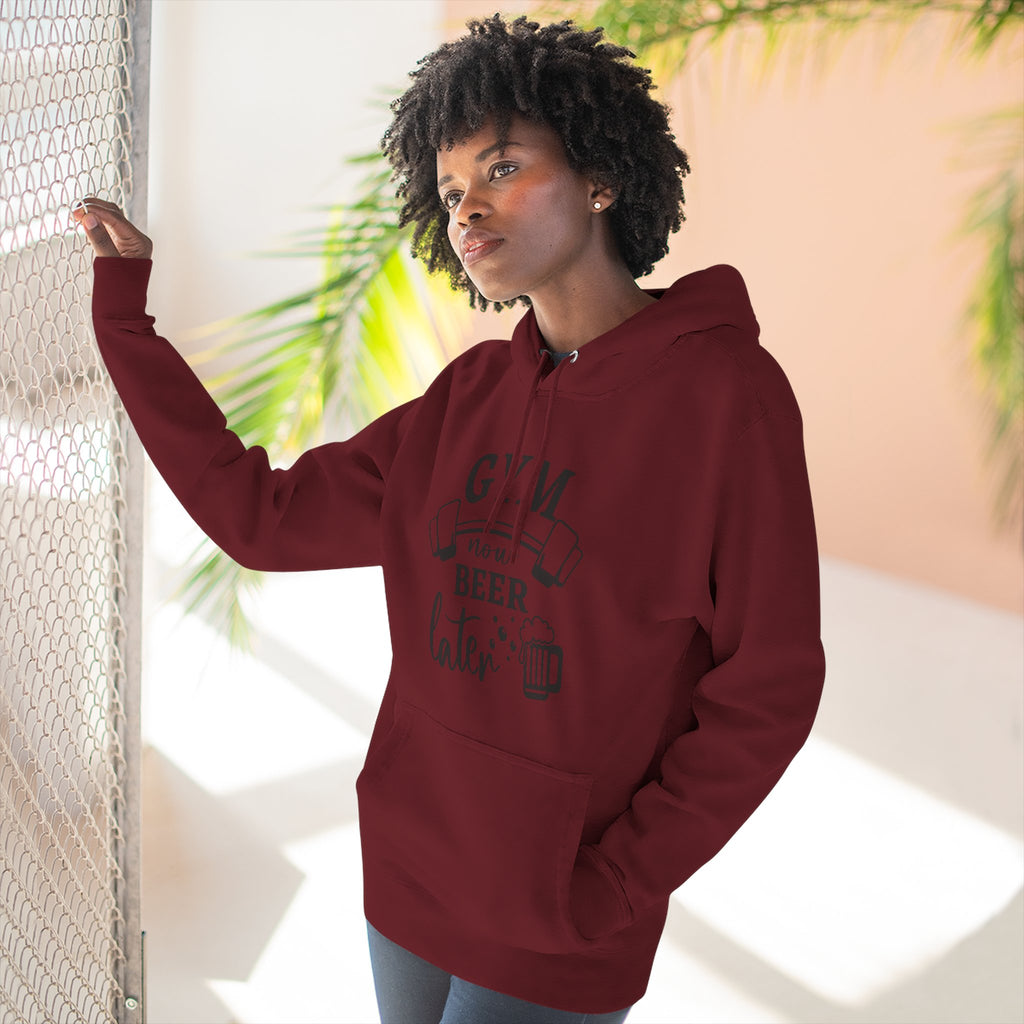 "Gym Now, Beer Later" Fitness Hoodie