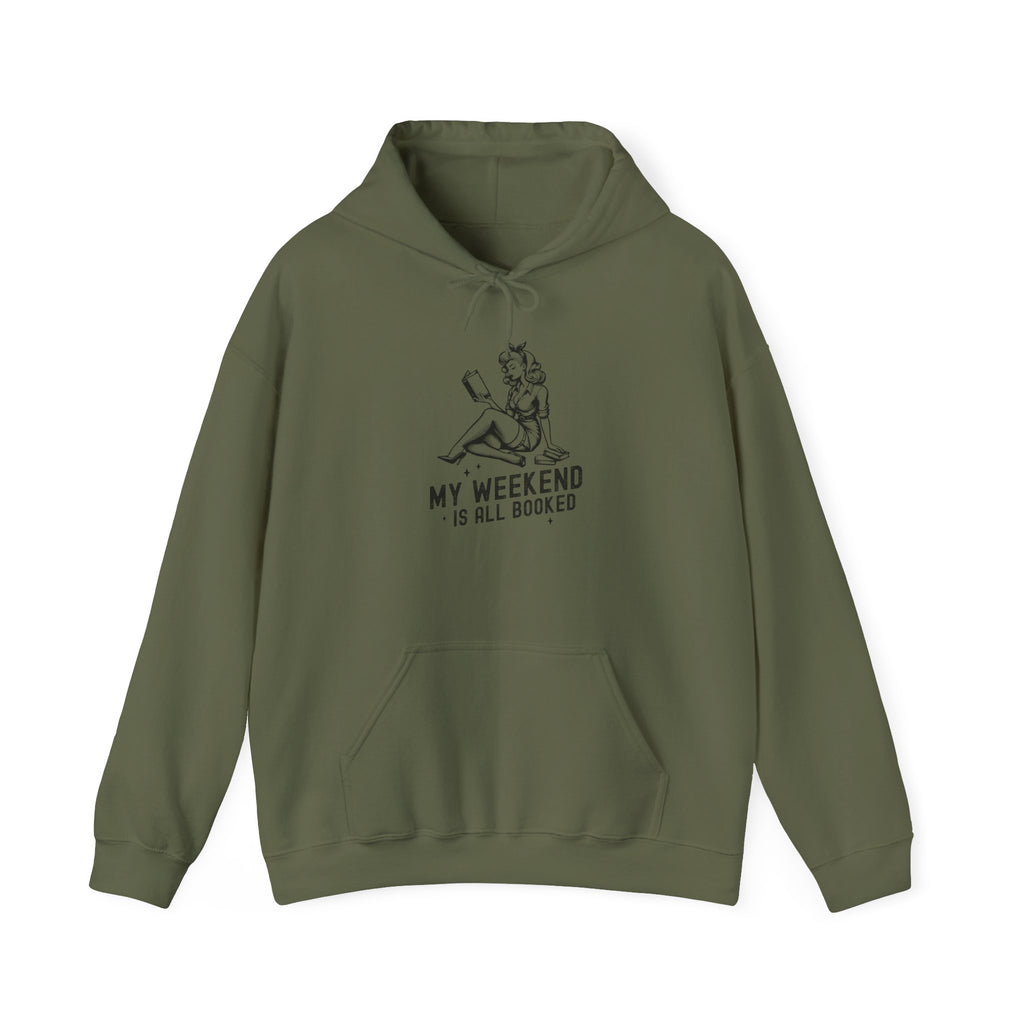 "My Weekend Is All Booked" Bookworm Reading Hoodie