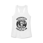 Introverted, Antisocial and Perfect Racerback Tank