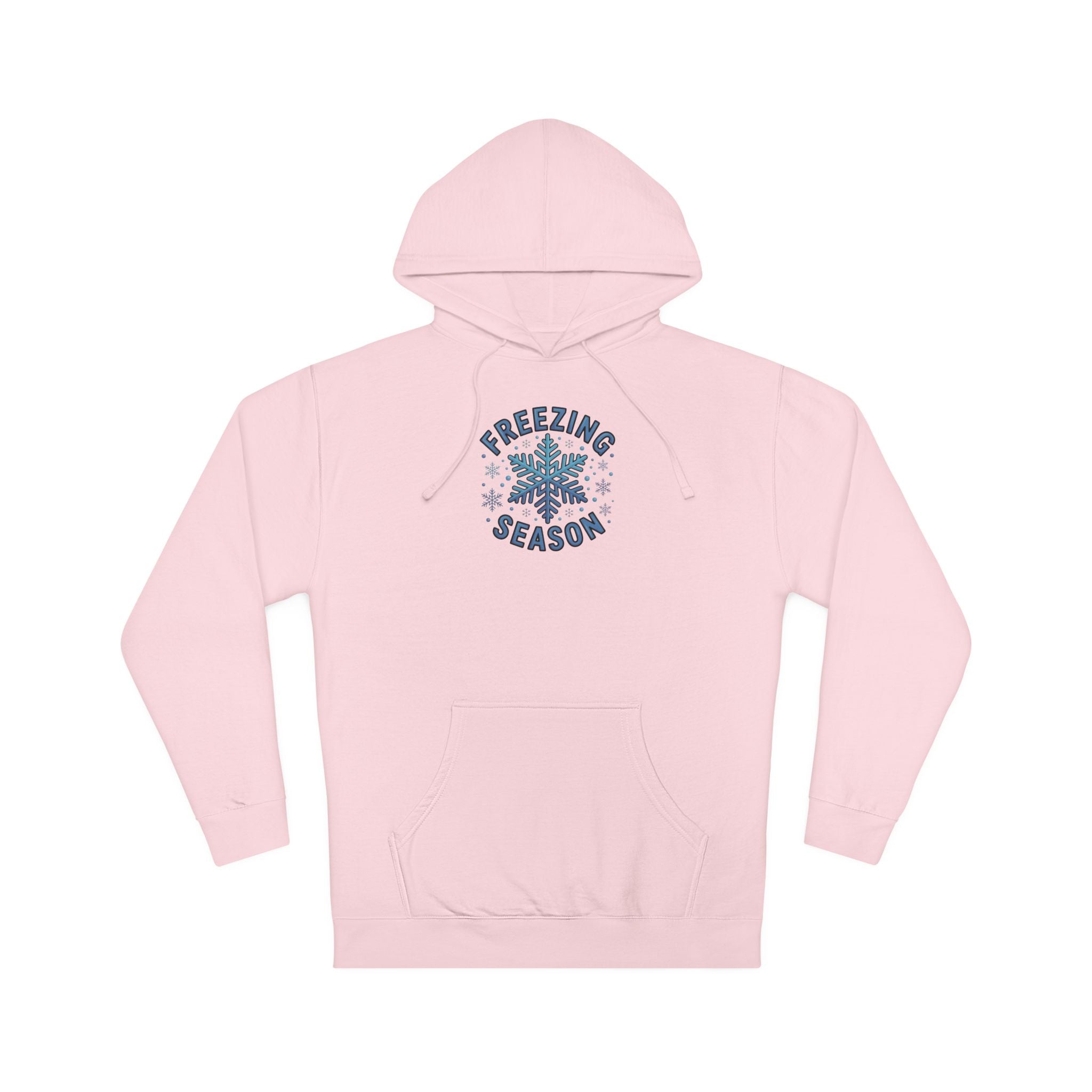 Freezing Season Hoodie — Winter Snowflake Pullover Sweatshirt