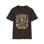 "Bitchcraft The Art of Pissing People Off and Smiling Sweetly" Witchy Tee