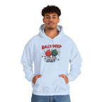 "Balls Deep in Christmas Spirit" Funny Holiday Hoodie