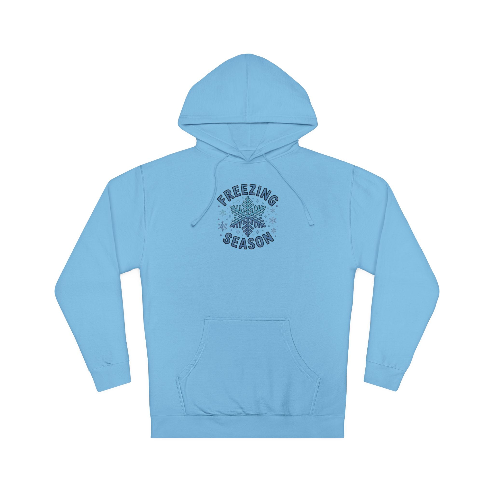 Freezing Season Hoodie — Winter Snowflake Pullover Sweatshirt