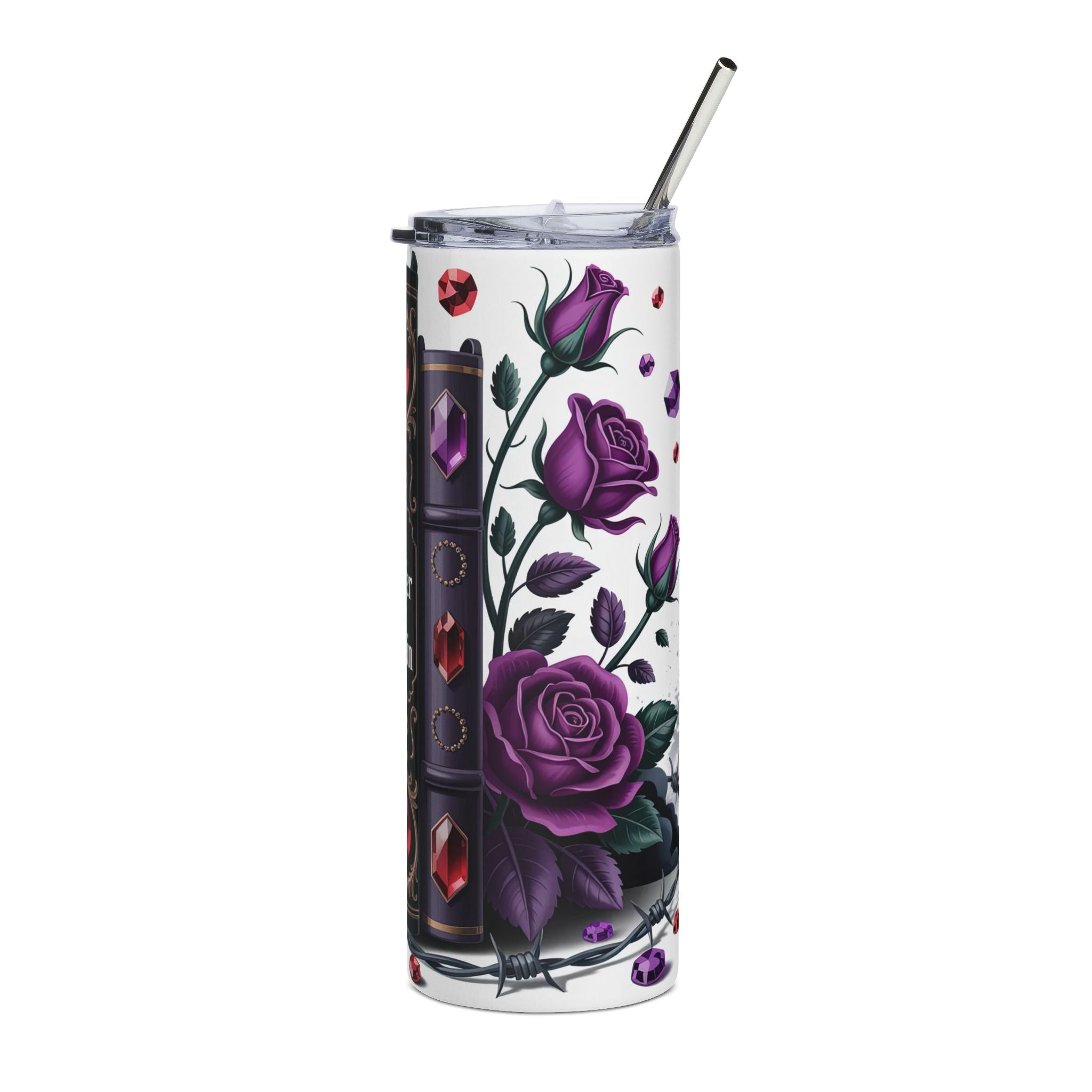 'I Prefer the Villain' Gothic Rose Insulated Cup — 20oz Stainless Tumbler